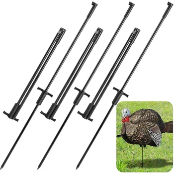 Turkey Decoys Hunting Stake-Lightweight Turkey Decoys Collapsible Stakes Portable Decoys Pole for Turkey Decoy Replacement Stake