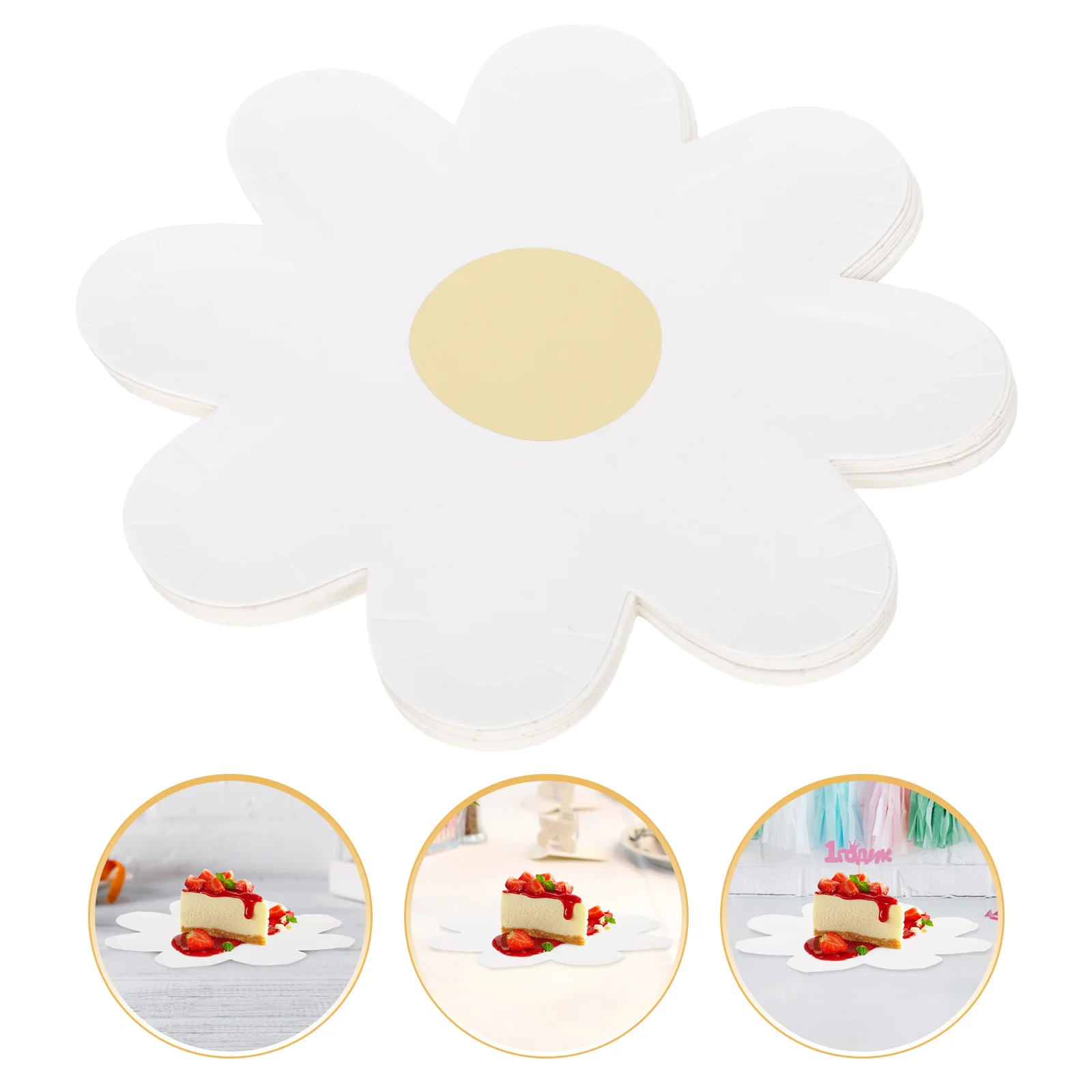 

Disposable Plates Kids Cutlery Set Flower Dinnerware Paper Plates for Happy Birthday Baby Shower Party Decoration Supplies