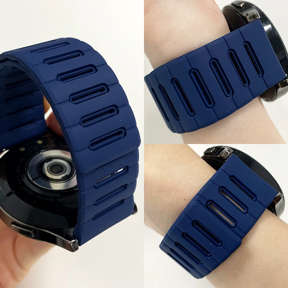 Magnetic Silicone Loop Strap - Soft, Adjustable Wrist Band Bracelet, 22mm/20mm