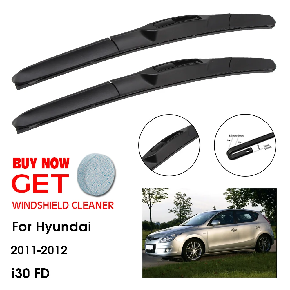 

Car Wiper For Hyundai i30 FD 24"+18" 2011-2012 Front Window Washer Windscreen Windshield Wipers Blades Accessories