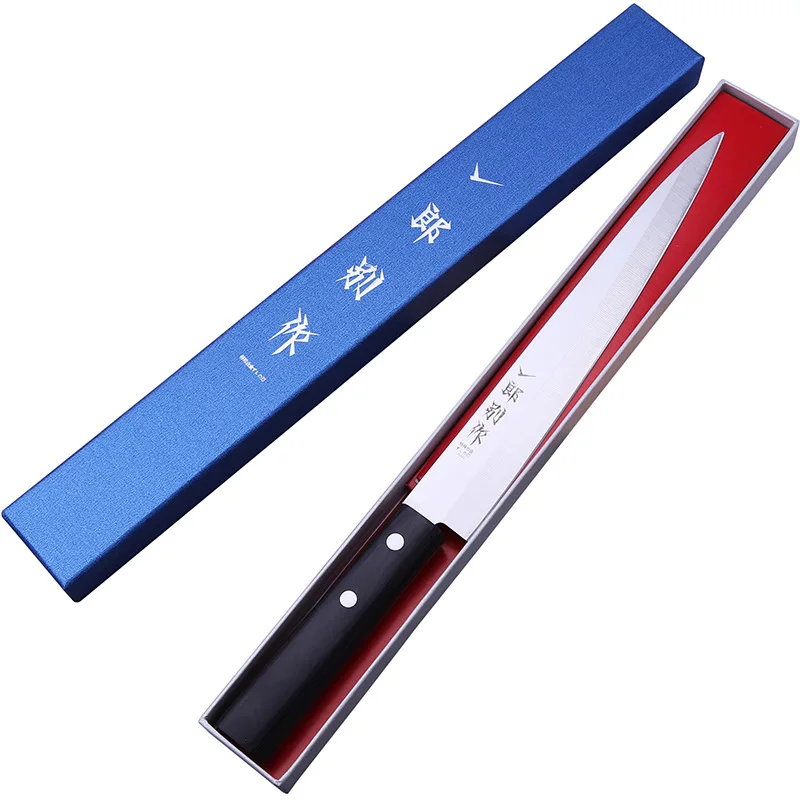 

Stainless Steel Japanese Knife Salmon Sushi Raw Slicing Knives Cleaver Fish Fillet Knife with Beautiful Gift Box