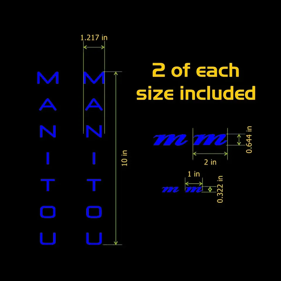 Custom Manitou Decal Set – 10 Vinyl Stickers, UV Resistant, For MTB Forks, Shocks & Frames (Choose Colors) 4 thumbnail image