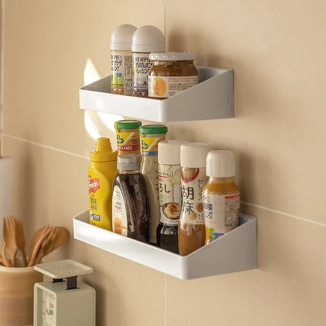 Metal Kitchen Seasoning Shelf Organizer  Wall Mount Spice Racks Kitchen -  Metal - Aliexpress