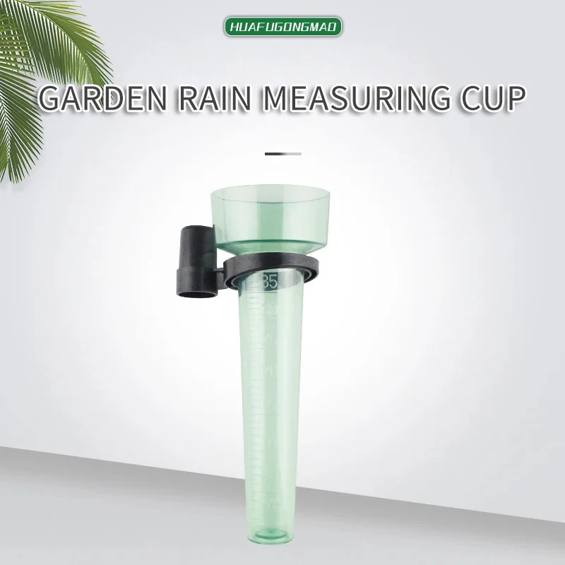 

1 Pcs Polystyrene Rain Gauge Up Transparent Light Green To 33mm Measurement Tool For Garden Water Ground