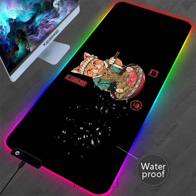 

RGB Animals of Japan Gaming Mouse Pad Large Mousepad Rubber Waterproof Mouse Mat Non-slip Desk Mats Keyboard Mat 900x400mm XXL