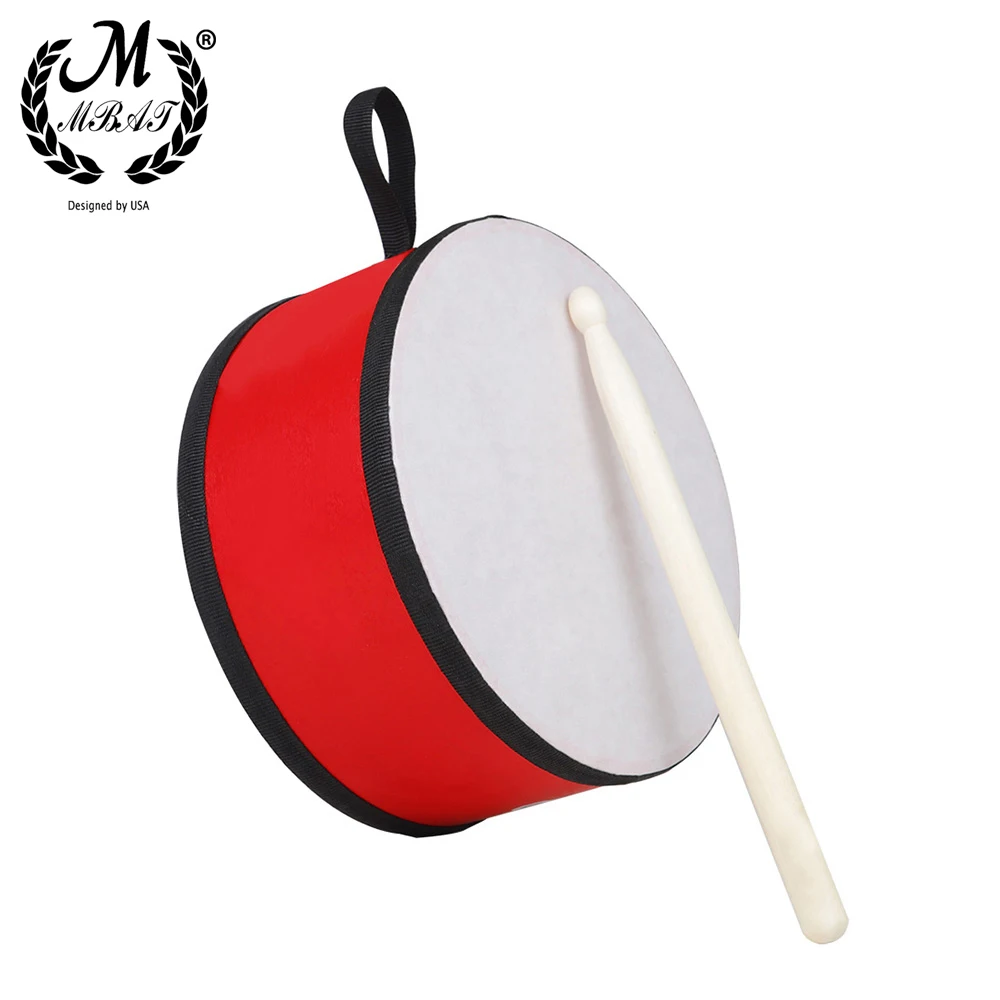 M MBAT Hand Drum Indian Style Double-sided Percussion Instrument Portable Kids Musical Gift Child Educational Toys Tambourine