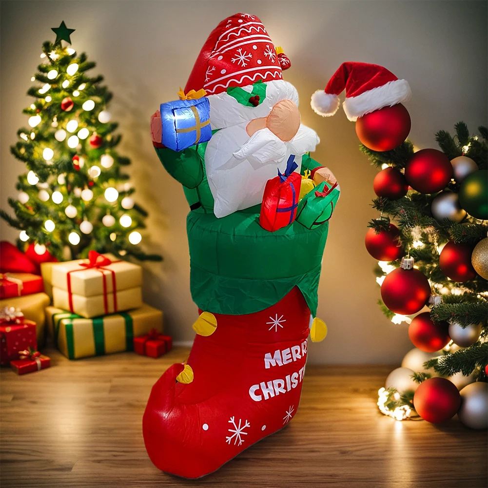 Inflatable Santa Christmas Decoration with LED Lights
