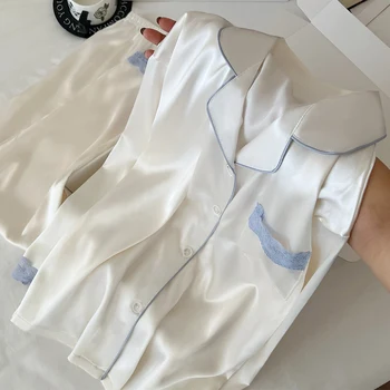 الكورية نمط عادية طباعة المرأة منامة متعة طباعة الدانتيل الصلبة تصميم 2 قطعة مجموعة منامة الخريف الشتاء جديد 2025 المتسكعون الموضة 5