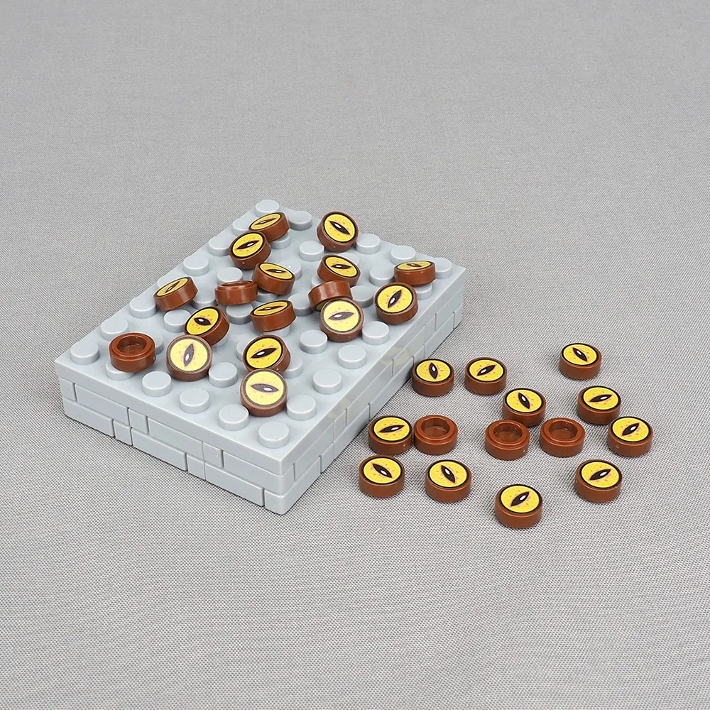 MOC 10PCS 98138 Printed Doctor's Magic Eye Building Blocks Horror Snake Eyes Compatible Board Bricks Particle Toys Children Gift 4