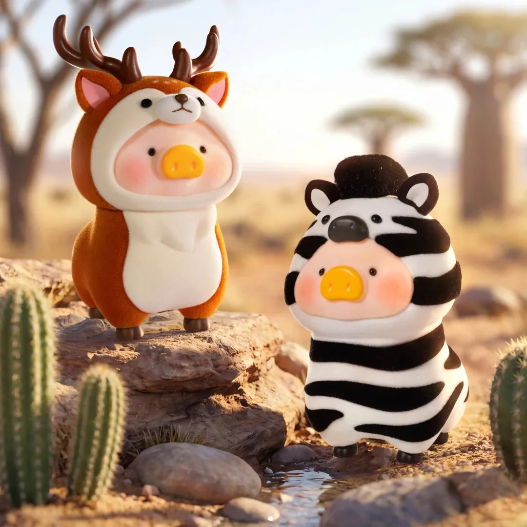 Lulu The Piggy Animal Party 2 & Animal Party Blind Box Toy Pig Giraffe Elephant Penguin Lion Parrot Model Birthday Mystery Gift