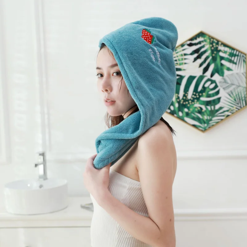 Gorro de ducha mágico de microfibra para mujer y niña, gorros de baño con  toalla