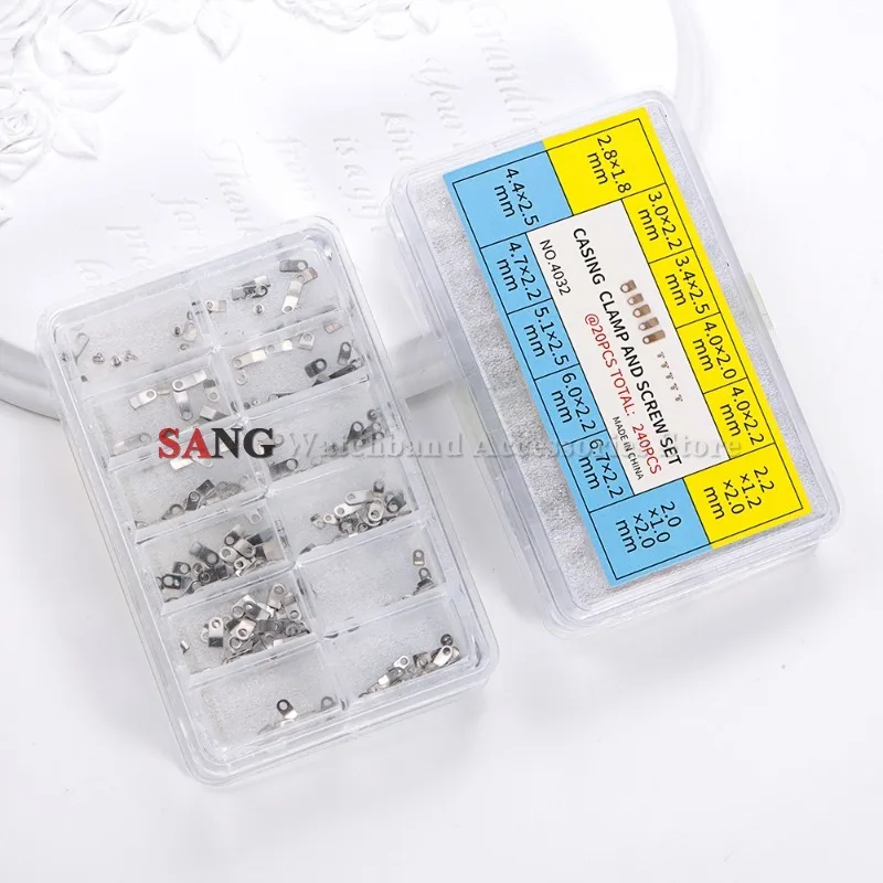 Watchmaker Casing Clamp and Screw Kit for 12 Size Watch Movements