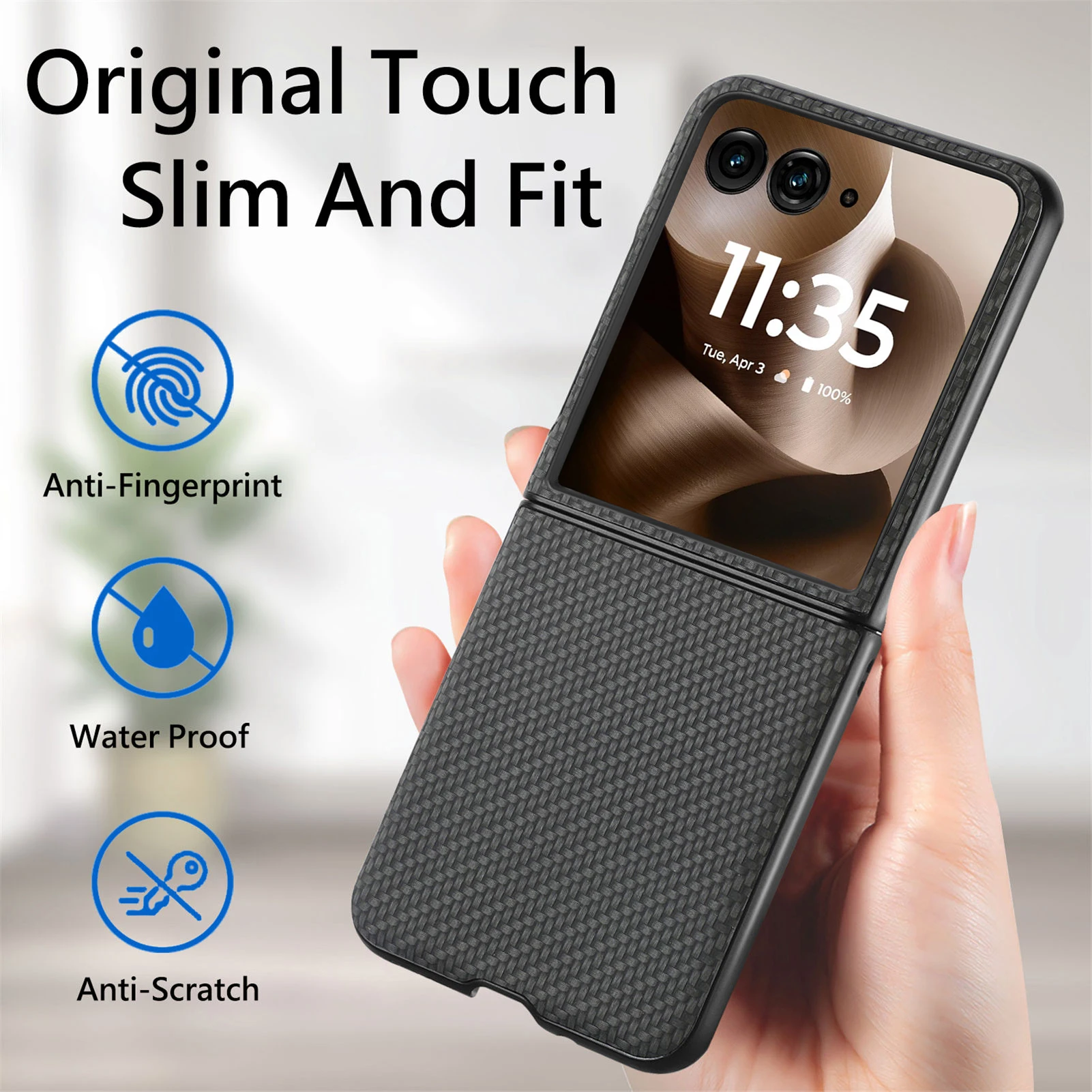 Slim Carbon Fiber Texture Protective Phone Case Cover