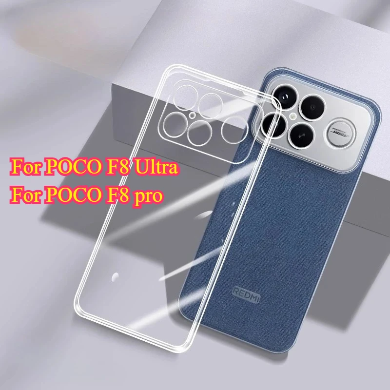 Ultra Slim Transparent Silicone Phone Case with Clear TPU Bumper & Camera Protection