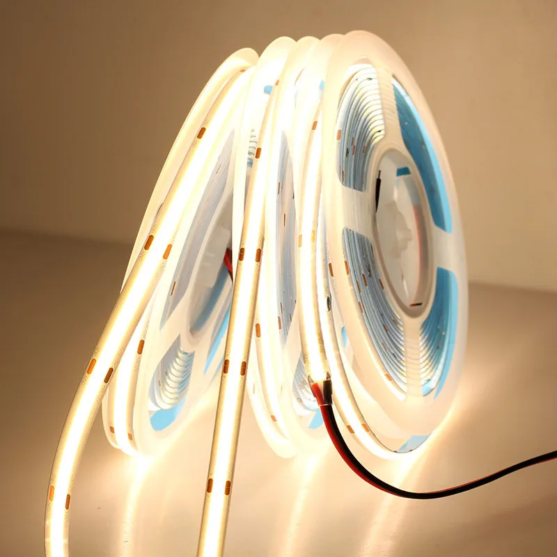 5m COB RGB CCT RGBW 따뜻한 자연 쿨 화이트 LED 스트립 DC12V/24V 유연한 고휘도 도트리스 다채로운 LED 테이프 라이트 바 RA90