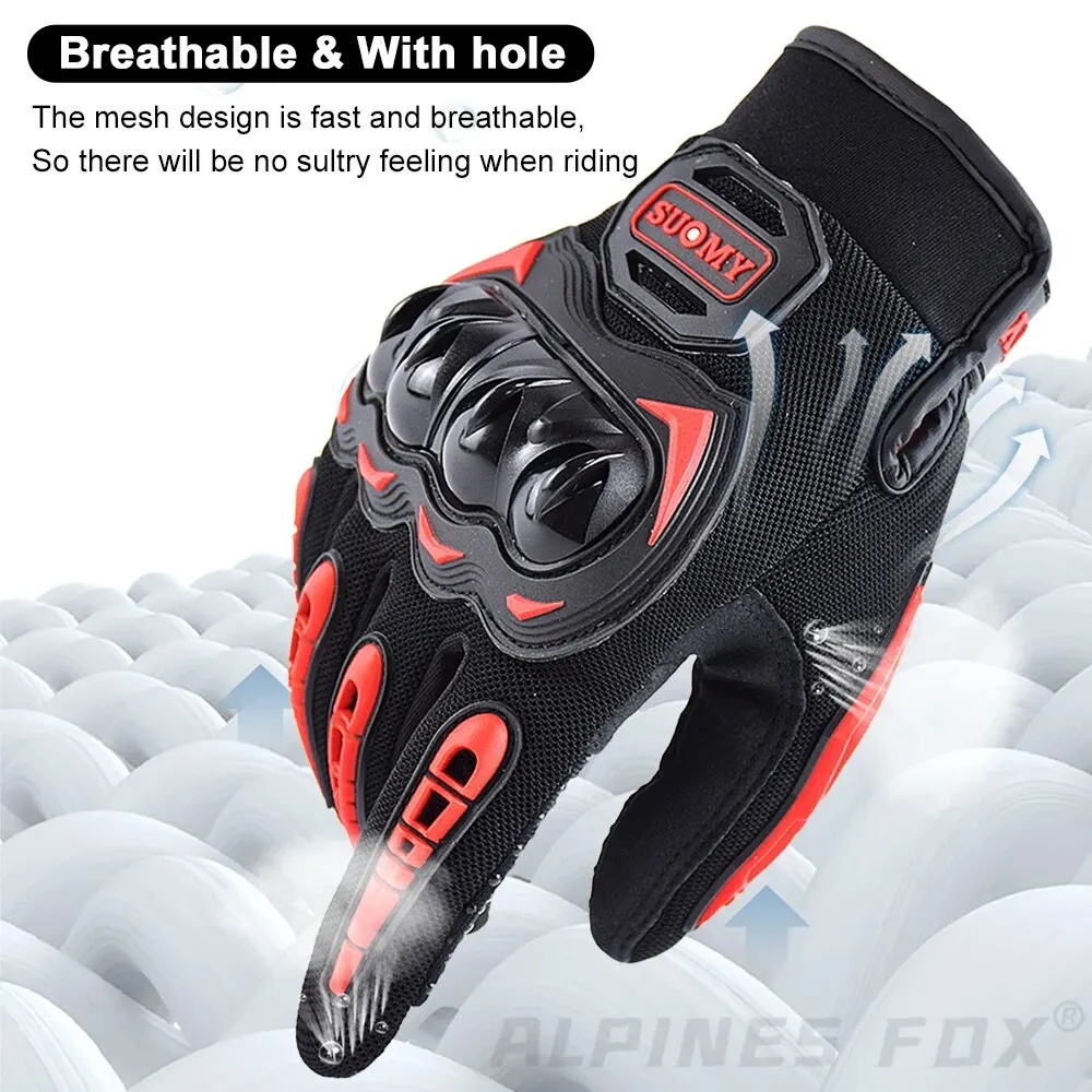 Suomy Motorcycle Gloves Moto Touch Screen Breathable Motorbike Racing Riding Bicycle Protective Guantes Summer Sports for Honda motorcycle gloves