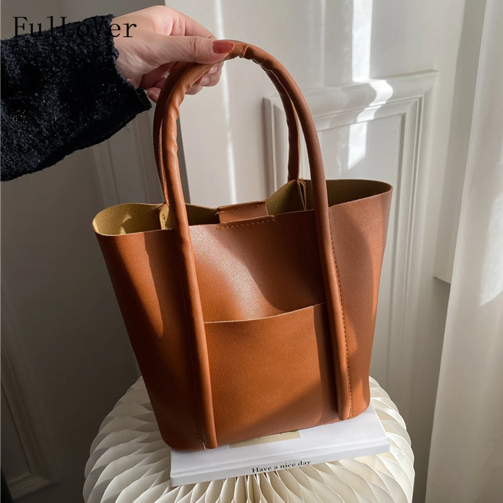 Bolsos de Vintage mujer, bolsas de mano Retro de gran capacidad, simples, de marca de diseñador de Color sólido, 2022| | - AliExpress