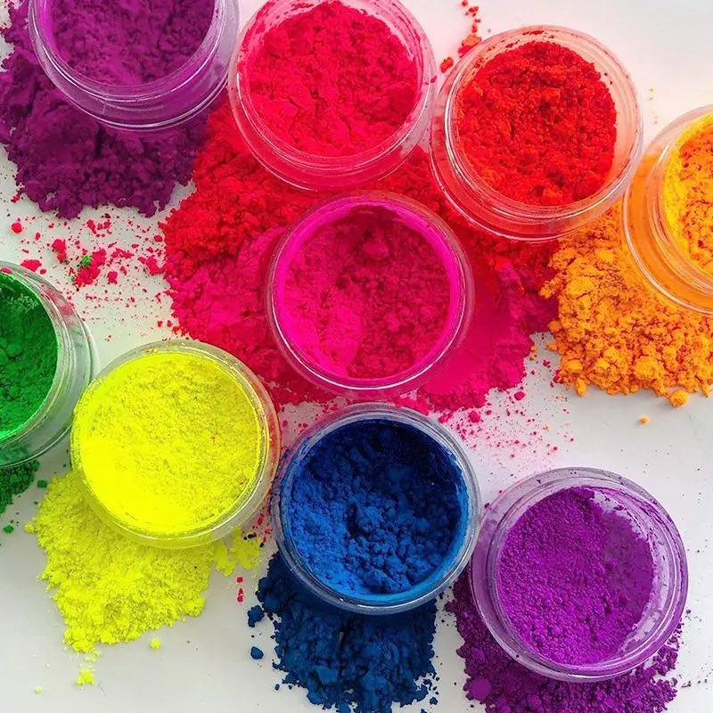 White Color Phosphor Pigment Neon Fluorescent Powder for Painting Print 50g/lot Powder Fluorescence Dust Reflect Under UV Light nail powder,nail pigment,fluorescent pigment