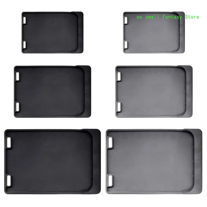 

R3MA Dogs Mats for Feeding Soft Waterproof Feeding Mat Silicone No-Slip Pet Bowl Mat with Edges for Floors Pet Supplies