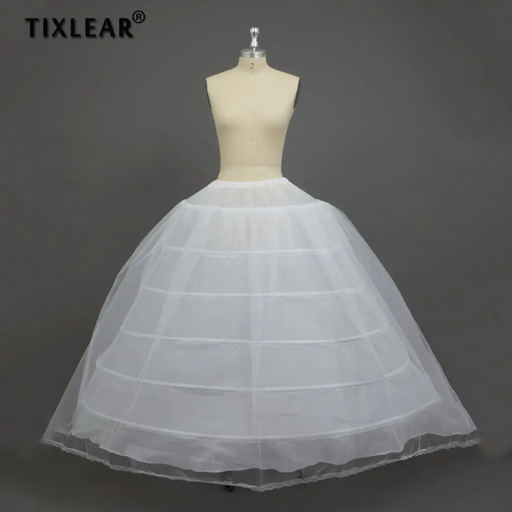 

Yeeh 6 Hoop Crinoline Underskirt Petticoat Full A-line Floor Length Bridal Dress Ball Gown Slip for Women