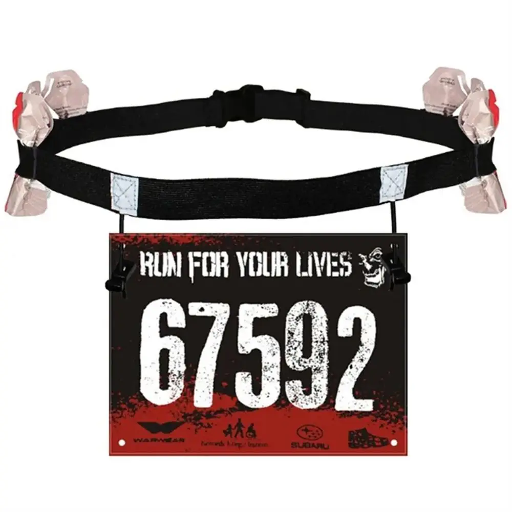 

Gel Holder Marathon Race Number Belt Reflective Tape Cloth Belt Running Number Belt Elastic Waist Pack Triathlon Waist Belt