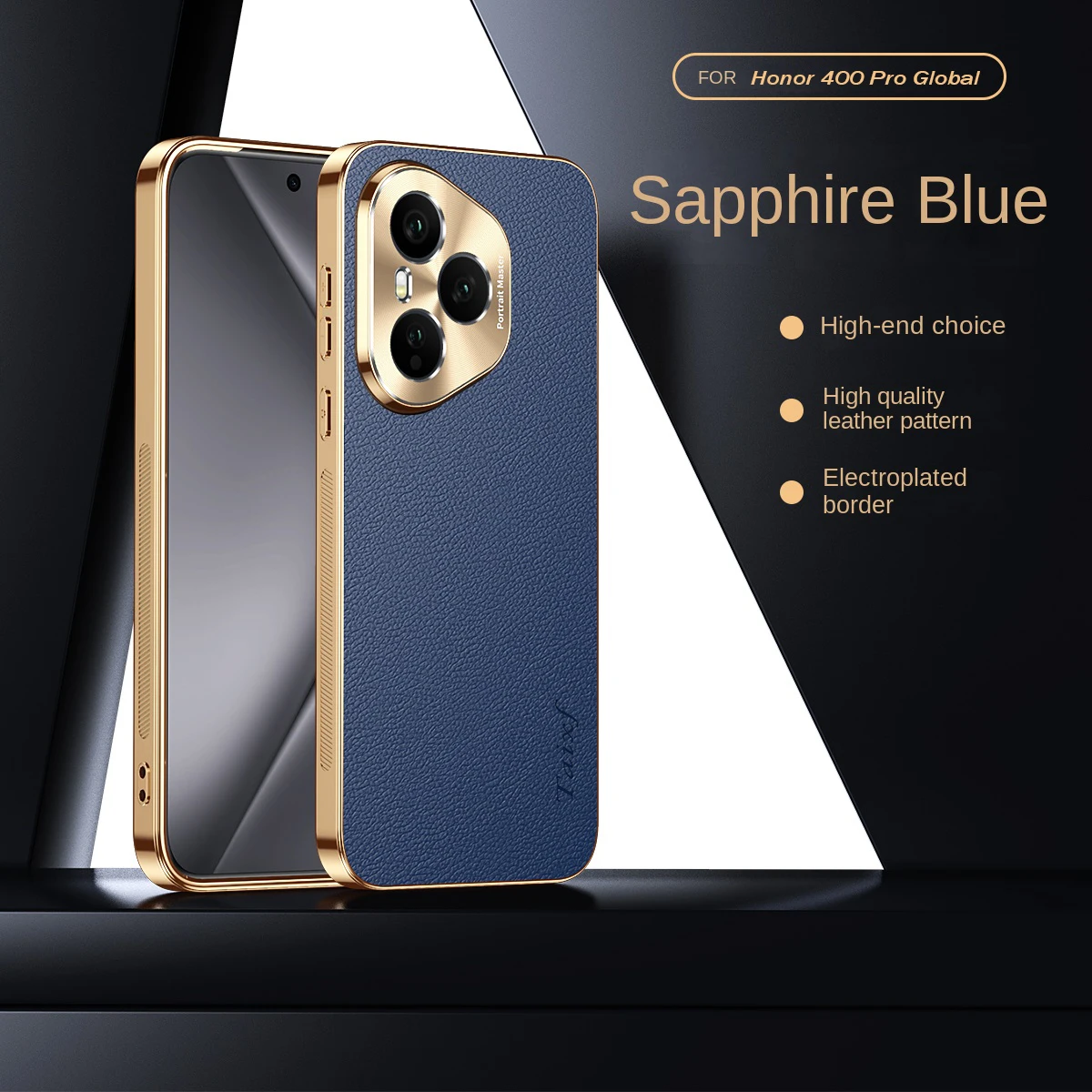 Premium Vegan Leather Shockproof Phone Case with Alloy Lens Frame