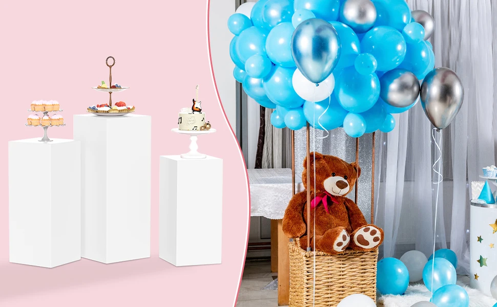 3Pcs Pedestal Stand for Parties
