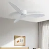 42 52 Inch Ceiling Fans No Light DC Motor Remote Control Cooling Fans Lamp Low Floor Ceiling Fan White wood Black Color FANS 5