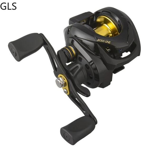 GLS Hot Sale Left / Right Hand Saltwater Bass Fishing Reel 7.2:1 Smooth  Metal Spool Baitcasting Reel Fishing Accessories