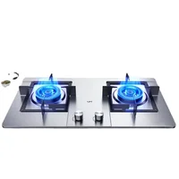 Double-Eye Gas Stove For Home Built-In Table Embedded Dual Purpose Stainless Steel High Firepower And Fast Heating Cooktop Stove 1