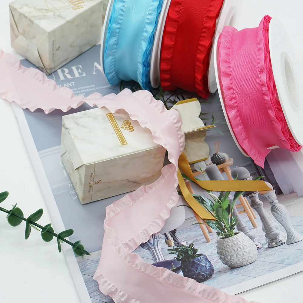 38MM Solid Glitter Grosgrain Ribbon 5 Yards Per Roll