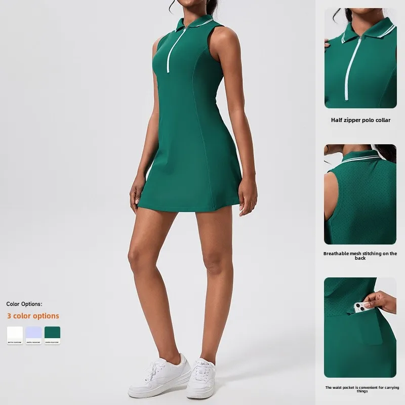 New Fitness Sports Short Skirt Running Thin High Waist Outdoor Badminton Exercise Skirt Golf Tennis