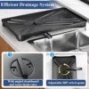 Dish Drying Rack for Kitchen Counter Large Dish Rack with Drainboard Rustproof Dish Drainer with Utensil Holder for Sink 4