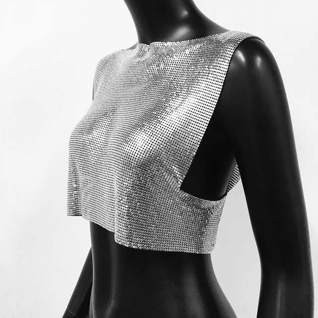 Chain Mail Effect Crop Top 6