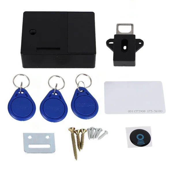 DIY Smart Sensor RFID Hidden Safety Digital Cabinet Lock/Electronic Drawer Locks black