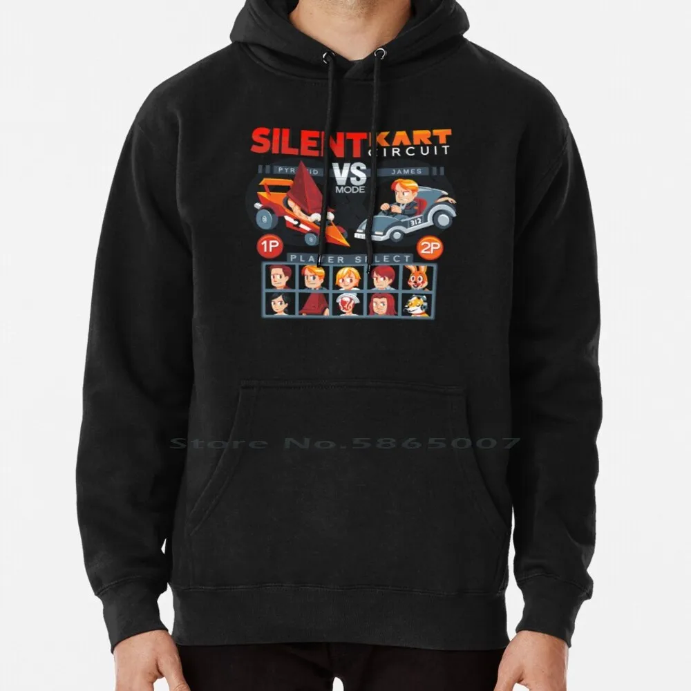 Silent Kart Circuit Felpa Con Cappuccio Maglione 6Xl Cotton Silent Hill 2 Silent Hill 3 Silent Hill 4 Harry Mason James Heather Mason