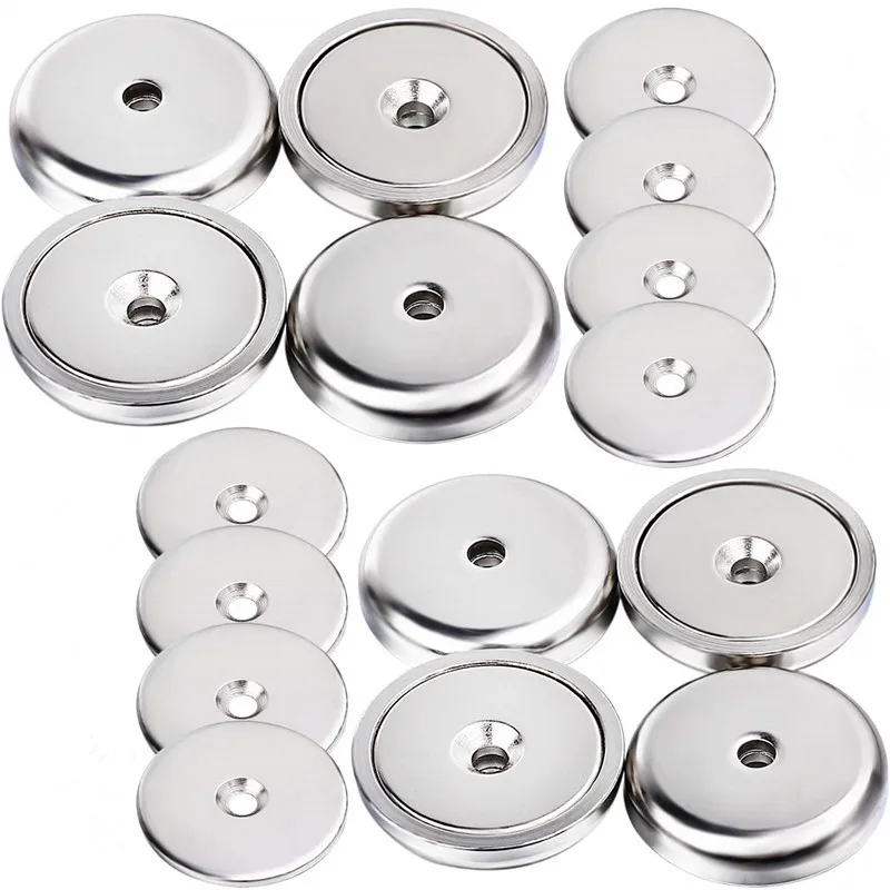 

Strong Neodymium Cup Pot Magnet Holder Holding Force Rare Earth Disc Countersunk Hole Round Base Pot Magnets