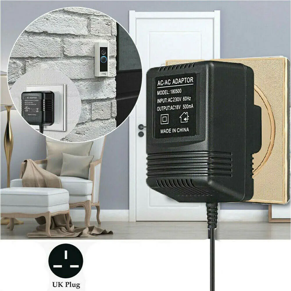 de carregamento para video anel campainha transformador 02