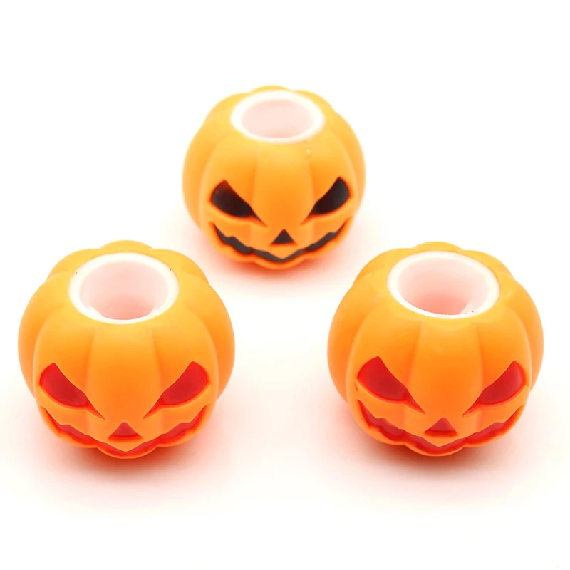 1PCS Glowing Halloween Funny Pumpkin Ghost Toy Rubber Anti Stress Ball  Fidget Toys Party Decoration Gifts