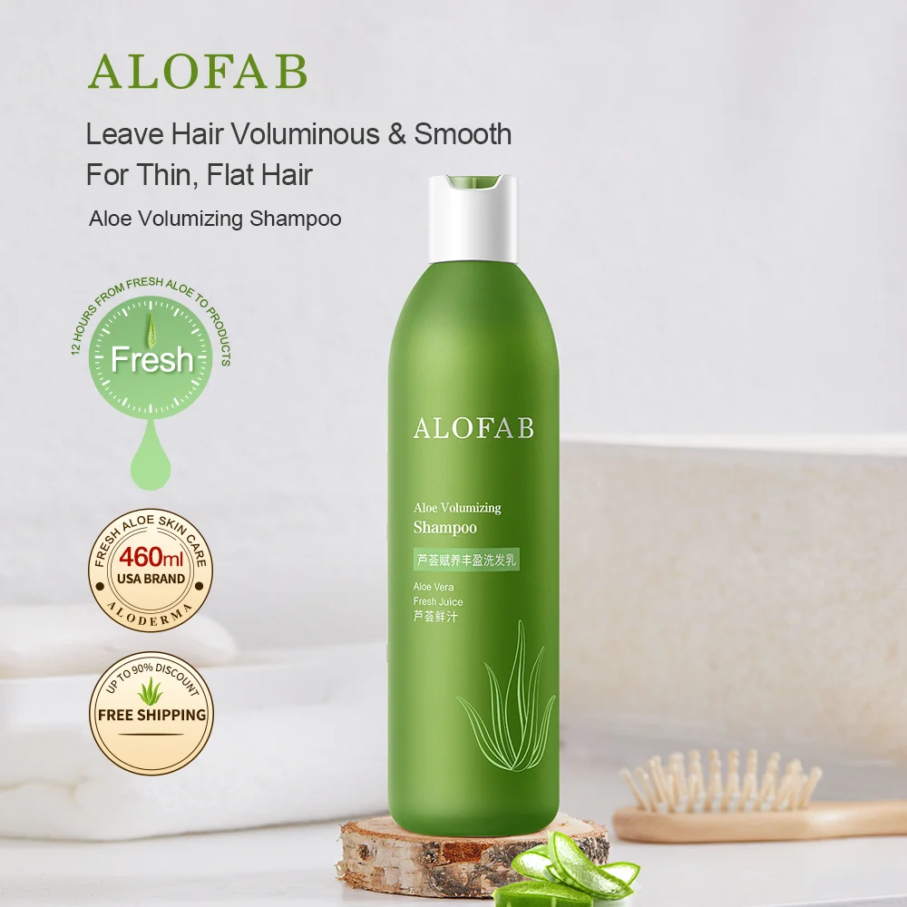 

ALOFAB Natural Aloe Vera Fresh Juice Aloe Volumizing And Nourishing Shampoo 460ml