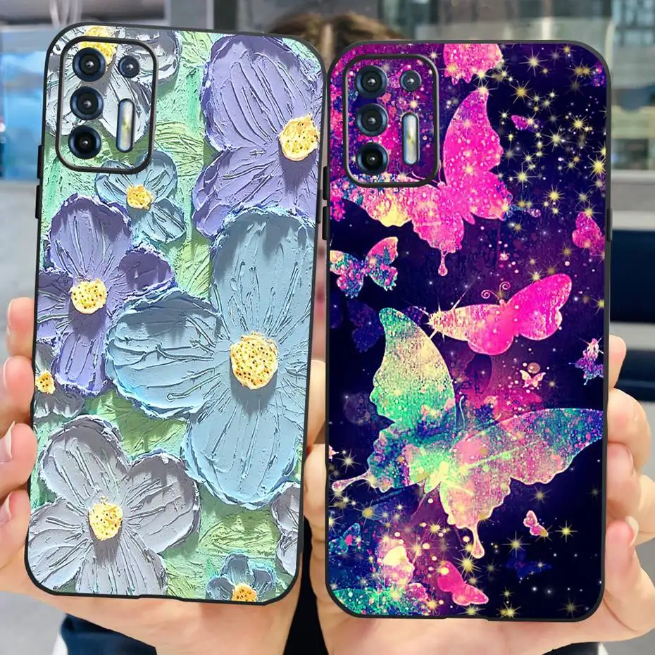 Stylish Black Silicone Bumper Phone Case - Soft TPU Cover with Fashionable Design