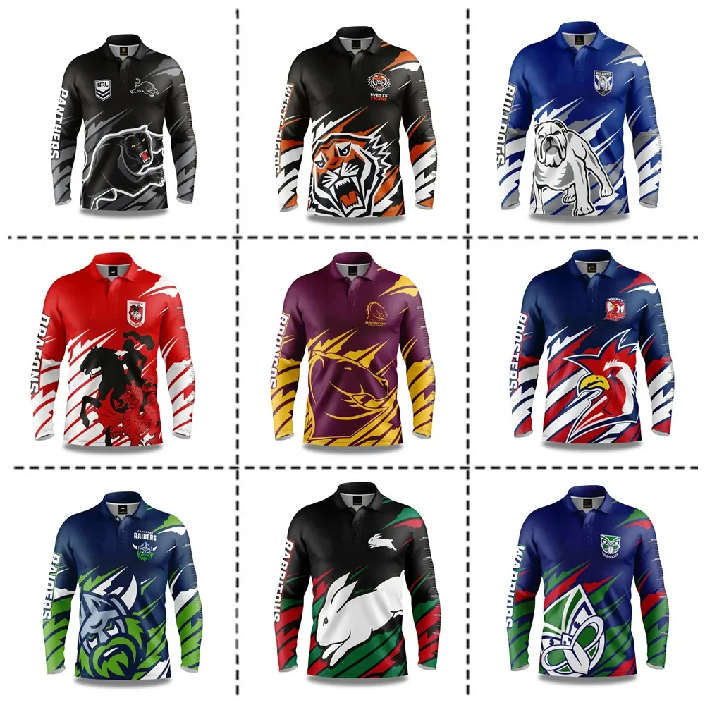 Panthers NSW Blues Maroons Storm Cowboys Tigers Sharks Raiders Rabbitohs Roosters Broncos Fishing Suit S-5XL fishing suit