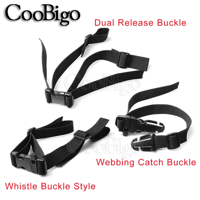 1Pcs 3/4" 1" Dual Release Buckle Whistle Chest Harness Strap Webbing Sternum Outdoor Camping Tactical Backpack Bag Strap 2