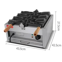 FY-1103B Commercial Use Ice cream Taiyaki machine Fish cone waffle maker ice cream Fish molds 2000W 2