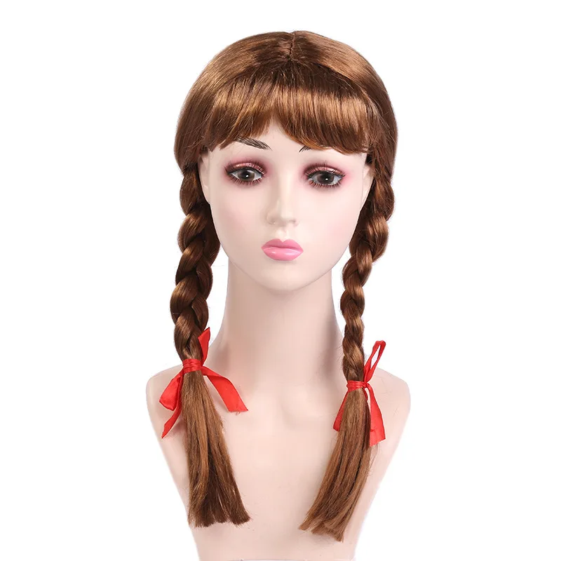  Black-Oktoberfest-Girl-Blonde-Braids-Annabelle-Cosplay-Wig-Bride-of ...