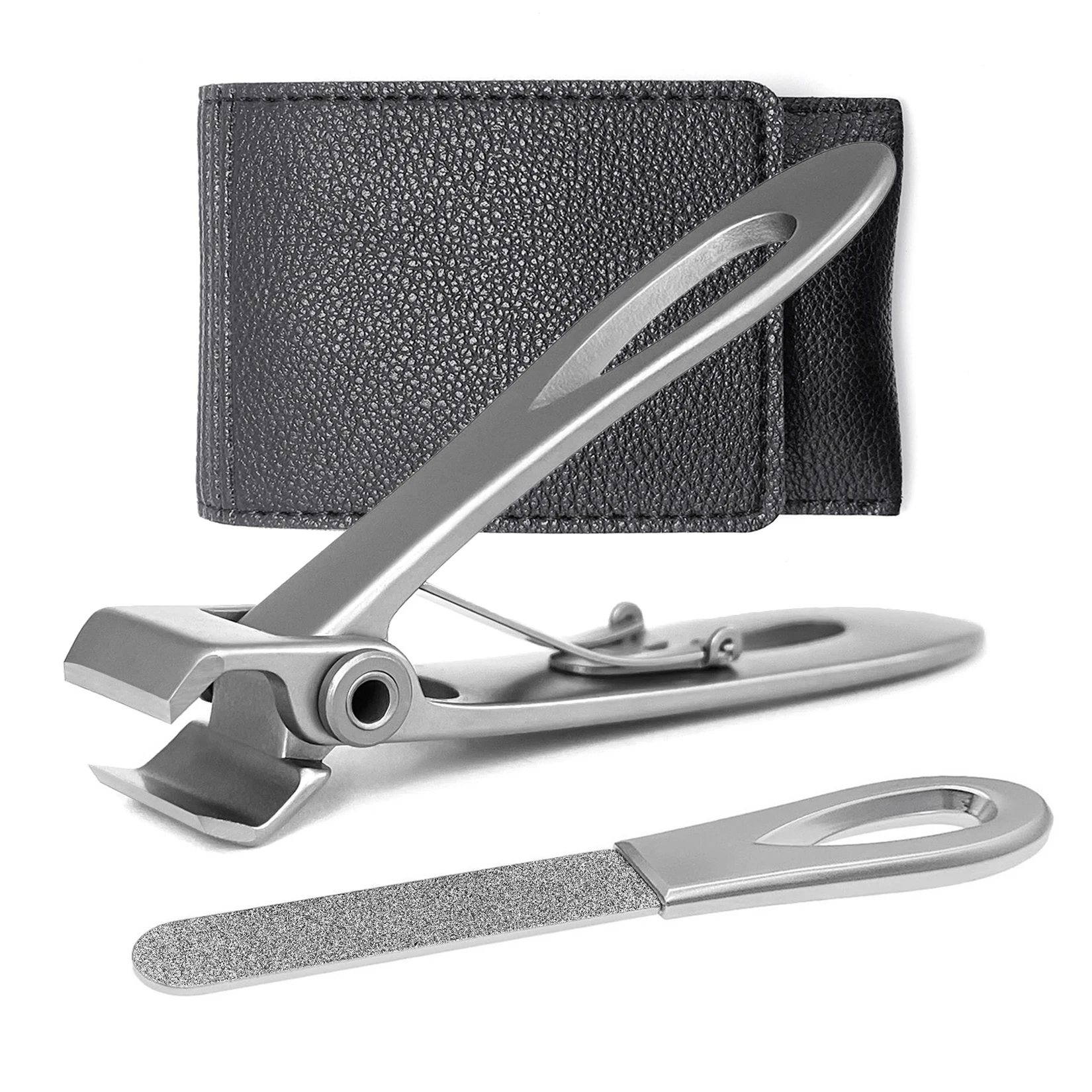

SGNEKOO Flat Edge Nail Clippers for Hard Thick Nails Ultra Wide Jaw Opening Large Straight Nail Cutters Heavy Duty for Toenails