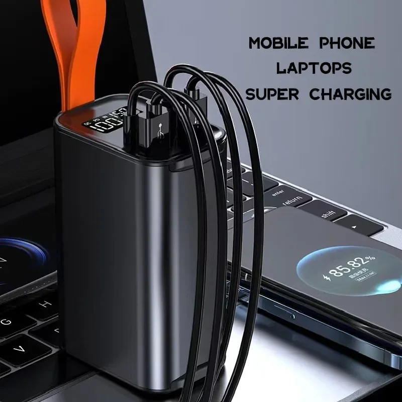 

PD100W Laptop Super Fast Charging Power Bank high capacity 30000mAh Outdoor LED lights Portable mobile power supply