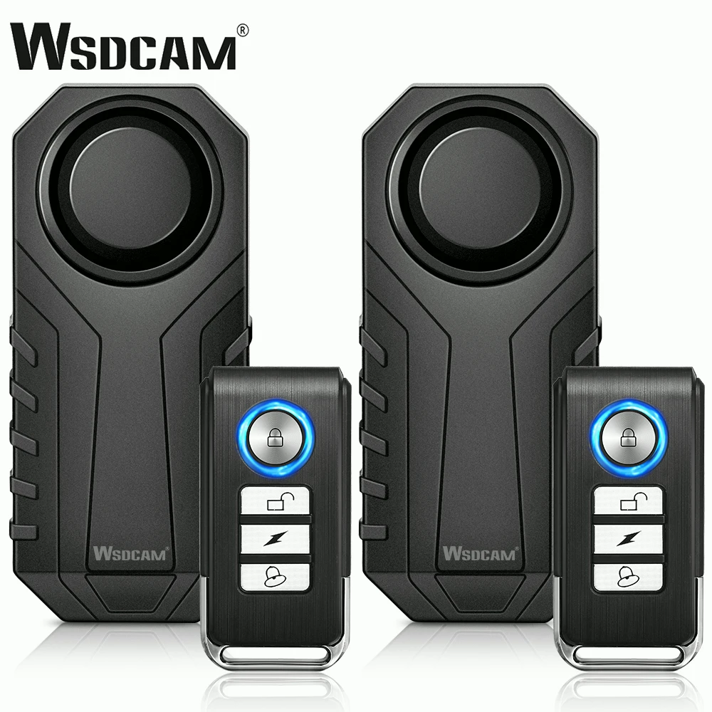WSDCAM Anti-Theft Bike Alarm With Mount, 113dB Burglar Vibration Motorcycle Bicycle Alarm Security System Waterproof Cycle Bike Alarm With Remote Price In Saudi Arabia | Amazon Saudi Arabia