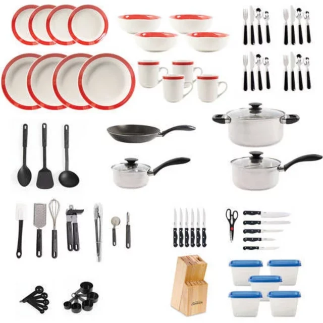 Kitchen In A Box 83-Piece Combo Set, Black - AliExpress