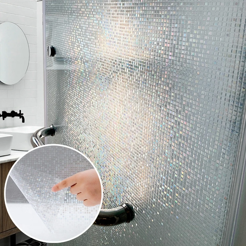 Window Privacy Film 3D Window Film Rainbow Sticker 3D Stained Glass Decals Static Cling Stickers for Bathroom window film,window privacy film,window sticker